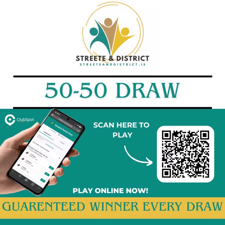 Play Streete & District 50-50 Draw